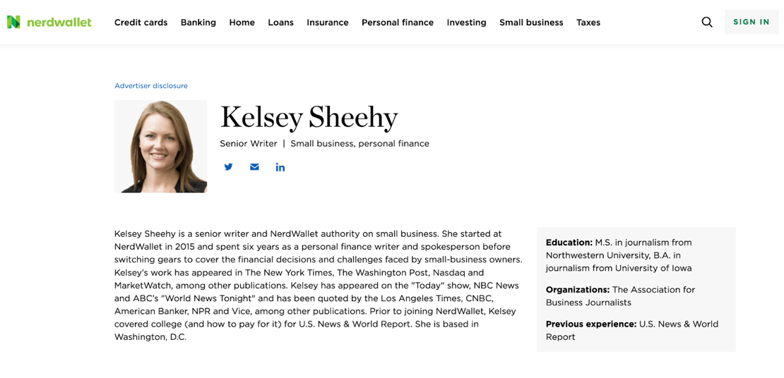 Kelsey Sheehy Finance Writer